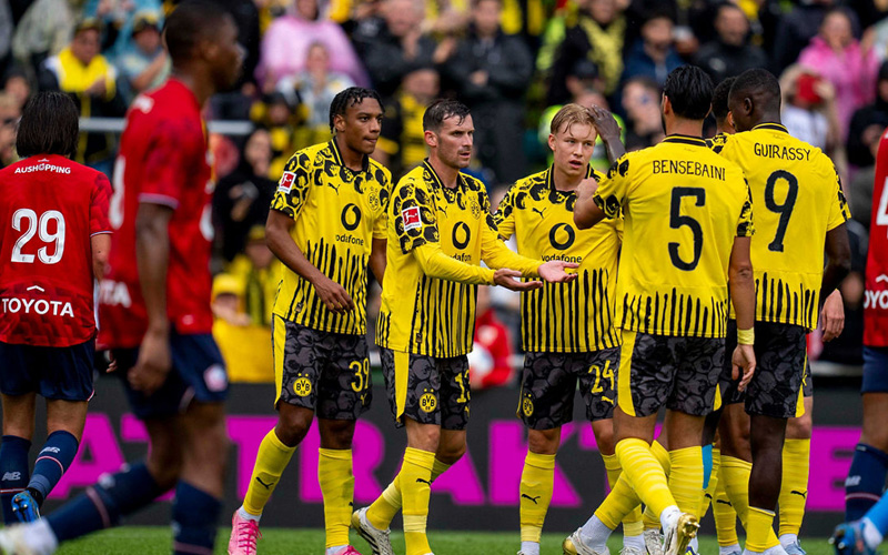 aufstellungen: teilnehmer: borussia dortmund gegen lille osc